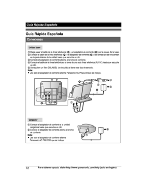 Page 72Guía Rápida Española
72
Para obtener ayuda, visite http://www.panasonic.com/help (solo en inglés) Guía Rápida EspañolaPRL262_PRD262_OI_(en_en)_0109_YA_ver001.pdf   722014/01/09   11:59:46 
     
  
    