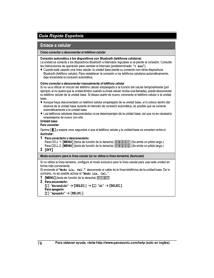 Page 7676
Para obtener ayuda, visite http://www.panasonic.com/help (solo en inglés) Guía Rápida EspañolaPRL262_PRD262_OI_(en_en)_0109_YA_ver001.pdf   762014/01/09   11:59:46      
         
  
  
  
 
  
    
           