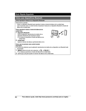 Page 8080
Para obtener ayuda, visite http://www.panasonic.com/help (solo en inglés) Guía Rápida EspañolaPRL262_PRD262_OI_(en_en)_0109_YA_ver001.pdf   802014/01/09   11:59:46  
 
 
 
 
   
   