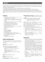 Page 5-5-
Features
•10/100BASE-T terminal enables your PC to view
camera images via the network.
•Multiscreen function for simultaneous display of the
pictures of up to 4 cameras on the PC monitor
screen.
•Multishot function allows you to see surroundings
of the object with clicking one time.
•User authentication function is available.
•High quality picture of 768 x 494 pixels
•Minimum illumination of 1.0 lx
•Flip-a-chip allows 180 ° tilting to trace objects
passing under the camera.
•Auto pan
•BLC
•SENS UP X4...