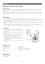 Page 34-34-
■Optional Heater Unit WV-CW3H
●Introduction
Installing this heater unit enables the camera to operate under in a low-temperature environment of –30°C (–22°F).
The heater turns on automatically when the temperature inside the camera drops below +10°C (50°F) and turns off
when it rises.
A small fan inside the unit will minimize condensation on the surface of the dome cover caused by changes in ambi-
ent temperature unless temperatures change too rapidly. The fan will stop when there is no possibility...