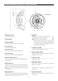 Page 8-8-
MAJOR OPERATING CONTROLS & THEIR FUNCTIONS
A
B
LEFTRIG
H
TUPDO
W
NSET
LINK
LED
OFFLED
ON RCV
A
B
LEFT
RIG
HT
UP
DO
W
N
SET
LINK
LED
OFFLED
ONRCV
u
i
o !0
!1!2
!3
!4
!5
!6
!7
!9
!8
t
r q
y
w
Transport Protection 
Screws (Red)
e
qTilting lock screw
Fixes the tilting position.
wPanning table
Adjusts the panning angle of the camera.
eAzimuth adjuster
Adjusts the azimuth angle to level the image.
rPan lock screw
Fixes the panning position.
tZoom lock lever
Fixes the zoom position after adjustment.
yFocus...