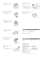 Page 2Decoration cover (1)
Decoration cover (2)
5Remove the Decoration Cover in order (1)
then (2). 
The Decoration Cover can be removed by
pressing on the points (1) at one place, and
(2) at 4 places. 
6Fix the Camera Mounting Base (provided with
the camera) to the bracket with the four M4-
L8 Screws (provided).
Note:Be sure to fix the Camera Mounting Base in
the up direction as shown.
Clamp
7Run the cable around the outside and secure
it with the clamp. 
Secure the cable with the clamp so it goes
along the...