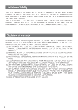 Page 66
Limitation of liability
THIS PUBLICATION IS PROVIDED "AS IS" WITHOUT WARRANTY OF ANY KIND, EITHER 
EXPRESS OR IMPLIED, INCLUDING BUT NOT LIMITED TO, THE IMPLIED WARRANTIES OF 
MERCHANTABILITY, FITNESS FOR ANY PARTICULAR PURPOSE, OR NON-INFRINGEMENT OF 
THE THIRD PARTY'S RIGHT.
THIS PUBLICATION COULD INCLUDE TECHNICAL INACCURACIES OR TYPOGRAPHICAL 
ERRORS. CHANGES ARE ADDED TO THE INFORMATION HEREIN, AT ANY TIME, FOR THE 
IMPROVEMENTS OF THIS PUBLICATION AND/OR THE CORRESPONDING PRODUCT...