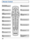 Page 1414
Remote Control
CBL, TV, VCR, AUX
Press to select remote operation.
POWER
Press to turn ON and OFF.
Press to move through interactive
screen choices.
SELECT
Press to choose interactive screen
item.
Page
Press to display Next/Previous
screen.
A, B, C
On-Screen decision buttons
CH
Press to select channel Up/Down
Mute
Press to turn sound off.
Last
Press to return to last channel
viewed.
Menu
Press to display Settings menu.
Info
Press to display channel information.
Exit
Press to hide interactive screen....