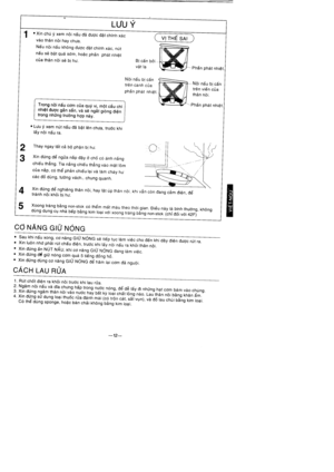 Page 13LUU V
o Xin ch[ y xem n6i ndu da duoc ddt chinh xdcvao than ndi hav chr.ta.1
Ndu ndi ndu khong drloc det chinh xec, nr.it ,ji]#
ndu se bdt qu6 sdm, hodc phdn phet nhict ll %df /cathann6isEbihLt 
:jntt ffil_phdnph6tnhi6t,
Trong nbi ndu cdm crla qu! vi, m6t cdu chinhiCt dugc gdn se-n, vir s6 ngit gidng diQntrong nhr]ng trudng hqp ney.
E-; N6indu bicdn
ll %Jfl/l trenvidncia
wJ:::;:,,.^.,
Nbi ndu bi cdntr6n canh c0a
phdn philt nhi6t
2
3
4
5
. LrJu i xem nrjt ndu da bat lCn chua, trudc khilay nbi ndu ra.
Thay...