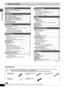 Page 44
RQT7237
Getting started
Table of contents
IMPORTANT SAFETY INSTRUCTIONS  . . . . . . . . . . . . . . . . . . . . 3
Features . . . . . . . . . . . . . . . . . . . . . . . . . . . . . . . . . . . . . . . . . . . . . 3
Accessories . . . . . . . . . . . . . . . . . . . . . . . . . . . . . . . . . . . . . . . . . . 4
STEP 1 Antenna and television connections . . . . . . . . . . . . . . . 5
STEP 2 The remote control  . . . . . . . . . . . . . . . . . . . . . . . . . . . . . 6
STEP 3 Channel and clock setting...