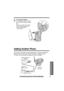 Page 2929
Useful Information
For assistance, please call: 1-800-211-PANA(7262)
5
To charge the battery:
Fit the handset hole in the tab
(1) and ﬁx the charge contacts
(2).
≥Make sure to place the handset
with the keypad facing down.
≥The IN USE/CHARGE
indicator lights.
1
2
Ta b Hole
Adding Another Phone
This unit will not function during a power failure. To connect a standard
telephone on the same line, use the Panasonic T-adaptor KX-J66.
To order, call the accessories telephone number on page 2.
T-Adaptor...