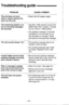 Page 43Troubleshooting guide
PROBLEMCAUSE & REMEDY
The unit does not work,
and/or I cannot remove the
tape from the unit.
-Plug in the AC adaptor again.
The answering system is on
but no incoming messages
are recorded.
-The REC TIME selector is set to the
GREETING ONLY position. Change
it to the VOX or 1 MIN position.
-The greeting message is recorded
improperly or not recorded, so no
one can leave a message. Check
and record a new greeting message.
The call counter shows Err. -The greeting message tape is not...