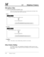 Page 1383-84Telephone Features
M3.2 Telephone Features
Condition
• This feature is only available during a hands-free conversation.
Mixed Station Dialing
Any telephone, either a KX-TA30820/KX-TA30830/KX-TA30850, single line rotary
phone (10 pps, 20 pps) or single line touch tone telephone, may be used as an extension
for the system. PT
Microphone Mute 
(— for KX-TA30820/KX-TA30830 only)
Allows you to turn off the microphone so you can consult privately with others in the
room. You will still be able to hear the...