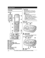 Page 12Controls
Handset
Belt clip hole
Speaker
M N
 (TALK) Dial keypad (
*:  TONE)M
Z N (SP-PHONE: Speakerphone) Microphone
Receiver
Display
M
O FF N M
F LASH N
M CALL WAIT NM
INTERCOM N Charge contacts n
Control type  
S oft keys
T

he handset features 2 soft keys. By
pressing a soft key, you can select the
feature shown directly above it on the
display.  
N avigator key
– MD N,

 M C N,  MF N, or  ME N: Scroll through
various lists and items.
–  (Volume: 
MD N o
 r MC N): Adjust the
receiver or speaker volume...