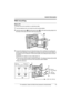 Page 75Useful Information
For assistance, please visit http://www.panasonic.com/phonehelp75
Wall mounting
Base unit
The base unit can be mounted on a wall phone plate.
1Tuck the telephone line cord inside the wall mounting adaptor.
2Insert the upper hooks (A), then the lower hooks (B) on the wall mounting adaptor into 
the holes on the base unit until it clicks into the place.
3Connect the telephone line cord. Mount the base unit by inserting the mounting pins 
into the round openings on the adaptor (for pin B,...