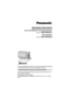 Page 1This unit is compatible with Caller ID. You must subscribe to the appropriate 
service offered by your service provider/telephone company.
Please read these operating instructions before using the unit and save 
them for future reference.
For assistance, visit our website:
http://www.panasonic.com/help for customers in the U.S.A. or Puerto 
Rico.
Charge the batteries for about 7 hours before initial use.
Operating Instructions
 Link-to-Cell Bluetooth Convergence Solution 
 Model No. KX-TH1211
with 2...