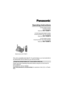 Page 1This unit is compatible with Caller ID. To use this feature, you must subscribe to 
the appropriate service offered by your service provider.
Please read these Operating Instructions before using the unit and save for 
future reference.
For assistance, visit our website:
http://www.panasonic.com/phonehelp for customers in the U.S.A. or Puerto 
Rico.
Charge the handset battery for 7 hours before initial use.
Operating Instructions
5.8 GHz Digital Cordless
 Answering  System
Model No. 
KX-TG5671
5.8 GHz...