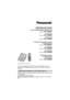 Page 1This unit is compatible with Caller ID. To use this feature, you must 
subscribe to the appropriate service offered by your telephone service 
provider.
Please read these Operating Instructions before using the unit and save for 
future reference.
For assistance, visit our website:
http://www.panasonic.com/help for customers in the U.S.A. or Puerto 
Rico.
Charge the handset battery for 7 hours before initial use.
Operating Instructions
5.8 GHz Expandable Digital Cordless Phone
Model No. KX-TG6021
with 2...