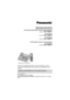 Page 1This unit is compatible with Caller ID. To use this feature, you must 
subscribe to the appropriate service offered by your telephone service 
provider.
Please read these Operating Instructions before using the unit and save for 
future reference.
For assistance, visit our website:
http://www.panasonic.com/help for customers in the U.S.A. or Puerto 
Rico.
Charge the handset battery for 7 hours before initial use.
Operating Instructions
5.8 GHz Expandable Digital Cordless Answering System
Model No....