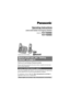 Page 1Thank you for purchasing a Panasonic product.
Please read these operating instructions before using the unit and save 
them for future reference.
This unit is compatible with Caller ID. You must subscribe to the appropriate 
service offered by your service provider/telephone company.
For assistance, visit our Web site: http://www.panasonic.com/help for 
customers in the U.S.A. or Puerto Rico.
Before initial use, see “Getting 
Started” on page 8.
Consulte “Guía Rápida Española”, página 74.
Please register...