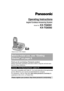 Page 1Before initial use, see “Getting
Started” on page 9.
Thank you for purchasing a Panasonic product.
Please read these operating instructions before using the unit and save
them for future reference.
Consulte  “Guía Rápida Española”, página 55.
This unit is compatible with Caller ID. You must subscribe to the appropriate
service offered by your service provider/telephone company.
For assistance, visit our Web site: http://www.panasonic.com/help
 for
customers in the U.S.A. or Puerto Rico. Please register...