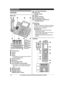 Page 10Controls
Base unit
Corded handset
Receiver
Speaker
Display
R
T
he display can be moved back and forth to
select the desired angle. Speed dial buttons
Microphone
Dial keypad (
*:
  TONE)Desk stand/Wall mounting adaptor
R
T

he adaptor is a removable attachment for
desk stand or wall mounting use (page 8,
40). M
E
RASE N M CLEAR N M
n N 
(STOP) (EXIT) M
A
NSWER ON/OFF N
ANSWER ON/OFF indicator M
L
OCATOR N M INTERCOM N M N
 
(PLAY)
Message indicator M
H
OLD N M
R
EDIAL N M PAUSE N M
F
LASH N M CALL WAIT N...