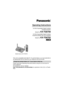 Page 1This unit is compatible with Caller ID. To use this feature, you must subscribe to 
the appropriate service offered by your telephone service provider.
Please read these Operating Instructio ns before using the unit and save for 
future reference.
For assistance, visit our website:
http://www.panasonic.com/phonehelp  for customers in the U.S.A. or Puerto 
Rico.
Charge the handset battery for 7 hours before initial use.
Operating Instructions
5.8 GHz Expandable Digital Cordless  Answering System
Model No....