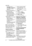 Page 22– for the base unit, press
MS
P-PHONE N instead of the line
button ( MCELL 1 N or  MCELL 2 N) set
for the cellular line selection
(page 22, 31).
(KX-TG7641 series: page 3)
R Once you set this mode, the following
features cannot be used:
– Landline features (page 45)
– Answering system (page 57)
Messages cannot be received.
However, you can only record voice
memo messages (page 60).
– Voice mail features (page 64)
R After this mode is turned on or off, the
base unit reboots.
– Bluetooth connections from...