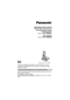 Page 1This unit is compatible with Caller ID. To use this feature, you must 
subscribe to the appropriate service offered by your service provider/
telephone company.
Please read these Operating Instructions before using the unit and save 
them for future reference.
For assistance, visit our website:
http://www.panasonic.com/help for customers in the U.S.A. or Puerto 
Rico.
Charge the handset batteries for 7 hours before initial use.
Operating Instructions
 Expandable Digital Cordless 
 Answering System
Model...