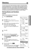 Page 5151
Cordless Telephone
For assistance, please call: 1-800-211-PANA(7262)
Directory
You can store up to 50 names and phone numbers in both the handset
and base unit directories. All of the directory items are sorted by the ﬁrst
word in alphabetical order. You can make a call by selecting a name on
the display. You can also send the directory items between the handset
and the base unit (p. 59). When the system has one or more additional
handsets (p. 31), each handset has the directory list individually, and...