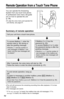 Page 9494
Remote Operation from a Touch Tone Phone
You can operate the Answering
System from any touch tone phone.
A synthesized voice menu will guide
you on how to operate the unit
(p. 96).
•To skip the voice menu and operate the
unit directly, see page 97.
Summary of remote operation
Call your unit from a touch tone phone.
To access Mailbox 1, enter the
remote code (p. 95) during or
after the greeting message.
•“Mailbox1” and the number of
new messages of Mailbox 1 are
heard, and the new messages will
be...