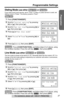 Page 1717
Programmable Settings
Preparation
For assistance, please call: 1-800-211-PANA(7262)
Dialing Mode (use either   or  )
If you have touch tone service, set to “Tone”. If rotary or pulse service is used, set 
dialing mode to “Pulse”. The factory preset is “Tone”.
: Press [CONF/FUNCTION], and follow steps 2 to 5 above, using 
the cordless handset. Press the soft key ( ), then press [OFF].
Line Mode (use either   or  )
The line mode is preset at the factory to “B”. Generally leave the line mode to “B”. If a...