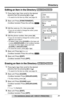 Page 3333
Directory
Advanced Operation
For assistance, please call: 1-800-211-PANA(7262)
Editing an Item in the Directory
Erasing an Item in the Directory
1Press [] or [], then scroll to the desired 
directory item by pressing [] or [].
•To search for the item by initial, see page 32.
2Base unit: Press [FUNCTION/EDIT].
Cordless handset: Press the soft key ( ).
3Edit the name (p. 31), then press [].
•If you do not need to change the name, press 
[]
 then go to step 4.
4Edit the phone number, then press [].
•If...