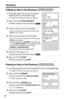 Page 36Directory
36
Editing an Item in the Directory
Erasing an Item in the Directory
1Press [] or [], then scroll to the desired 
directory item by pressing [] or [].
•To search for the item by initial, see page 35.
2Base unit: Press [FUNCTION/EDIT].
Cordless handset: Press the soft key ( ).
3Edit the name (p. 34), then press [].
•If you do not need to change the name, press 
[]
 then go to step 4.
4Edit the phone number, then press [].
•If you do not need to change the number, press 
[] then go to step 5.
•...