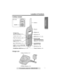 Page 77
Location of Controls
Preparation
For assistance, please call: 1-800-ADT-ASAP
Cordless handset
Charger unit
Headset Jack (p. 65) 
[
*] (TONE) Button (p. 51)   [    ] (TALK) Button (p. 30)
[    ] (Speakerphone) 
Button (p. 30)
[CONF (Conference)
/FUNCTION]
Button (p. 14, 50)Microphone (p. 30)
Charge Contacts (p. 13)
Antenna
Display (p. 9)
[OFF] Button (p. 15, 30) 
[HOLD/CLEAR] 
(INTERCOM/TRANSFER)
Button (p. 31, 40, 46, 48)
[PAUSE/REDIAL]
Button (p. 31, 52) Soft Keys (p. 8) Receiver
[
FLASH/CALL WAIT]...