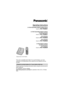 Page 1This unit is compatible with Caller ID. To use this feature, you must 
subscribe to the appropriate service offered by your telephone service 
provider.
Please read these Operating Instructions before using the unit and save for 
future reference.
For assistance, visit our website:
http://www.panasonic.com/help for customers in the U.S.A. or Puerto 
Rico.
Charge the handset battery for 7 hours before initial use.
Operating Instructions
2.4 GHz Expandable Digital Cordless Phone
Model No. KX-TG3021
2.4 GHz...