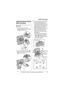 Page 37Useful Information
For assistance, please visit http://www.panasonic.com/help37
Wall mounting
Base unit
1
Insert the hooks on the wall 
mounting adaptor into the holes 1 
and 2 on the base unit.
2While pressing down the lever (A), 
press it in the direction of the arrow 
(B) until it is secure.
3Tuck the telephone line cord inside 
the wall mounting adaptor and 
connect the cord. Mount the unit by 
inserting the mounting pins into the 
round openings on the adaptor (for 
pin 2, use round cut out at the...