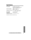 Page 7575
Useful Information
For assistance, please call: 1-800-211-PANA(7262)
Power Supply:AC adaptor (120 V AC, 60 Hz)
Three “AA” size Manganese (R6, UM-3) 
batteries (for a power failure, p. 9)
Power Consumption:Standby: Approx. 1 W
Maximum: Approx. 1.5 W
Dimensions (H x W x D):Approx.  96 mm x 186 mm x 231 mm
(3
25/32 x 75/16 x 91/16)
Mass (Weight):Approx. 890 g (1.94 lb.)
Dialing Mode:Tone (DTMF)/Pulse
Operating Environment:5 ˚C–40 ˚C (41 ˚F–104 ˚F)
Speciﬁcations are subject to change without notice....