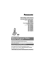 Page 1Thank you for purchasing a Panasonic product.
Please read these operating instructions before using the unit and save 
them for future reference.
This unit is compatible with Caller ID. You must subscribe to the appropriate 
service offered by your service provider/telephone company.
For assistance, visit our Web site: http://www.panasonic.com/help
for customers in the U.S.A. or Puerto Rico.
Before initial use, see “Getting 
Started” on page 10.
Consulte “Guía Rápida Española”, página 44.
Please register...