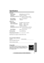 Page 63Answering System Preparation
63For assistance, please call: 1-800-211-PANA(7262)
Telephone System
Useful Information
Specifications
NHandset
Power Supply:Ni-MH battery (3.6 V, 830 mAh)
Frequency:5.76 GHz – 5.84 GHz
Dimensions (H x W x D):Approx. 220 mm x 53 mm x 37 mm
(8 
21/32 x 2 3/32 x 1 15/32)
Mass (Weight):Approx. 210 g (0.46 lb.)
Security Codes:1,000,000
NBase Unit
Power Supply:AC adaptor (120 V AC, 60 Hz)
Power Consumption:Standby: Approx. 2.3 W
Maximum: Approx. 5.5 W
Frequency:5.76 GHz – 5.84...