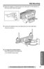 Page 6363
Wall Mounting
Useful Information
For assistance, please call: 1-800-211-PANA(7262)
4Adjust the adaptor to hold the base unit, then push it in the direction of 
the arrow until it clicks into place.
5Connect the telephone line cord. Mount the unit, then slide down.
•Raise the antennas.
6To charge the handset battery:
Place the handset on the base unit.
•The CHARGE indicator lights. 