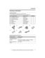 Page 5Introduction
For assistance, please visit http://www.panasonic.com/consumersupport5
Accessory information
Included accessories
To order replacement accessories, call 1-800-332-5368.
TTY users (hearing or speech impaired users) can call 1-866-605-1277.
Additional/replacement accessories
No.Accessory itemsOrder numberQuantity
1AC adaptor for base unit PQLV1Z 1
2Telephone line cord PQJA10075Z 1
3Wall mounting adaptor PQKL10068Z1 1
4Battery HHR-P104 1
5Handset cover PQYNTG5421SR 1
6Belt clip PQKE10396Z1 1...