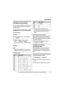 Page 23Phonebook
For assistance, please visit http://www.panasonic.com/phonehelp23
Handset phonebook
You can add up to 50 items to the handset 
phonebook and search for phonebook 
items by name.
Adding items to the phonebook
1{Phonebook} 
2{Add}
3Enter the name (max. 16 characters). 
i {Next}
4Enter the phone number (max. 32 
digits). i {Next}i {Save}
LTo add other items, repeat from step 
2.
5{OFF}
Note:
LCaller ID subscribers can use ringer ID 
and light-up ID features (page 27, 28).
Character tableLTo enter...