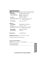 Page 63Useful Information
For assistance, please call: 1-800-211-PANA(7262)63
Specifications
■Base Unit
Power Supply:AC Adaptor (120 V AC, 60 Hz)
Power Consumption:Standby: Approx. 2.1 W
Maximum: Approx. 5.0 W
Frequency:2.40 GHz – 2.48 GHz
Dimensions (H x W x D):Approx. 124 mm x 155 mm x 174 mm
(4
 7/8 x 6 3/32 x 6 27/32)
Mass (Weight):Approx. 330 g (0.73 lb.)
■Handset
Power Supply:Ni-MH battery (3.6 V, 830 mAh)
Frequency:2.40 GHz – 2.48 GHz
Dimensions (H x W x D):Approx. 208 mm x 52 mm x 39 mm
(8 
3/16 x 2...