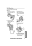 Page 47Useful Information
For assistance, please call: 1-800-211-PANA(7262)47
Wall Mounting
This unit can be mounted on a wall phone plate.
Base unit
1
Press the tabs in the direction 
of the arrows (1), then remove 
the wall mounting adaptor (2).
2Connect the AC adaptor.
• Fasten the AC adaptor cord to 
prevent it from being 
disconnected.
 
3Tuck the telephone line cord 
inside the wall mounting 
adaptor, then push the adaptor 
in the direction of the arrows 
(1 and 2) while pressing the 
tabs.
• The word “UP...