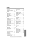 Page 6363For assistance, please call: 1-800-211-PANA(7262)
Useful Information
Index
A
Accessories . . . . . . . . . . . . . . . . . .   2
Answering calls, base unit . . . . . .   23
Answering calls, handset. . . . . . .   23
Auto talk  . . . . . . . . . . . . . . . .   14, 23
B
Backlit LCD . . . . . . . . . . . . . . . . .   21
Base unit location  . . . . . . . . . . . . .   3
Battery charge . . . . . . . . . . . . . .   3, 9
—Battery information  . . . . . . . . . . .   10
Battery replacement  . . . . . . . ....