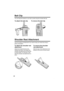 Page 5050
Belt Clip
You can hang the handset on your belt or pocket using the included belt clip.
To attach the belt clip To remove the belt clip 
Shoulder Rest Attachment
Use the shoulder rest attachment if you need to keep your hands free during a 
phone conversation.
To attach the shoulder rest 
attachment
Attach the included belt clip to the 
handset (see above), then attach the 
shoulder rest attachment to the belt clip 
as shown below. You will hear a click 
when the shoulder rest attachment is in...