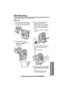 Page 59Useful Information
For assistance, please call: 1-800-211-PANA(7262)59
Wall Mounting
This unit can be mounted on a wall phone plate.
Base unit
1
Press the tabs in the direction 
of the arrows (1), then remove 
the wall mounting adaptor (2).
2Connect the AC adaptor.
• Fasten the AC adaptor cord to 
prevent it from being 
disconnected.
 
3Tuck the telephone line cord 
inside the wall mounting 
adaptor, then push the adaptor 
in the direction of the arrows 
(1 and 2) while pressing the 
tabs.
• The word “UP...