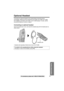 Page 61Useful Information
For assistance, please call: 1-800-211-PANA(7262)61
Optional Headset
Connecting an optional headset to the handset allows hands-free phone 
conversation. Please use only a Panasonic KX-TCA60, KX-TCA86, KX-TCA88, 
KX-TCA88HA, KX-TCA91, KX-TCA92, or KX-TCA98 headset. To order, call the 
accessories telephone number on page 2.
Connecting an optional headset
Open the headset jack cover, and insert the headset plug into the headset jack as 
shown below. 
• Headset sold separately. Model...