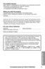 Page 7171
Useful Information
For assistance, please call: 1-800-211-PANA(7262)
For product service
•Call 1-800-211-PANA(7262) for the location of an authorized servicenter.
•Panasonic’s e-mail address for customer inquiries:
consumerproducts@panasonic.com 
for customers in the USA or Puerto Rico ONLY
When you ship the product
•Carefully pack your unit, preferably in the original carton.
•Attach a letter, detailing the symptom, to the outside of the carton.
Symptom
•Send the unit to an authorized servicenter,...