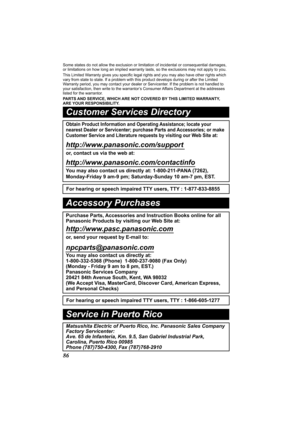 Page 8686
Some states do not allow the exclusion or limitation of incidental or consequential damages, 
or limitations on how long an implied warranty lasts, so the exclusions may not apply to you.
This Limited Warranty gives you specific legal rights and you may also have other rights which 
vary from state to state. If a problem with this product develops during or after the Limited 
Warranty period, you may contact your dealer or Servicenter. If the problem is not handled to 
your satisfaction, then write to...