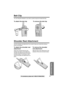 Page 63Useful Information
For assistance, please call: 1-800-211-PANA(7262)63
Belt Clip
You can hang the handset on your belt or pocket using the included belt clip.
To attach the belt clip To remove the belt clip  
Shoulder Rest Attachment
Use the shoulder rest attachment if you need to keep your hands free during a 
phone conversation.
To attach the shoulder rest 
attachment
Attach the included belt clip to the 
handset (see above), then attach the 
shoulder rest attachment to the belt clip 
as shown below....