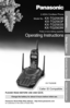 Page 12.4GHz Cordless Phone
Model No.
KX-TG2563B
KX-TG2563F
KX-TG2563S
KX-TG2563W
Pulse-or-tone dialing capability
Operating Instructions
PLEASE READ BEFORE USE AND SAVE.
Panasonic World Wide Web address:  http://www.panasonic.com
for customers in the USA or Puerto Rico
Charge the battery for about 6 hours before initial use.
Preparation
Basic Operation
Advanced Operation
Useful Information
Caller ID Compatible
KX-TG2563B 